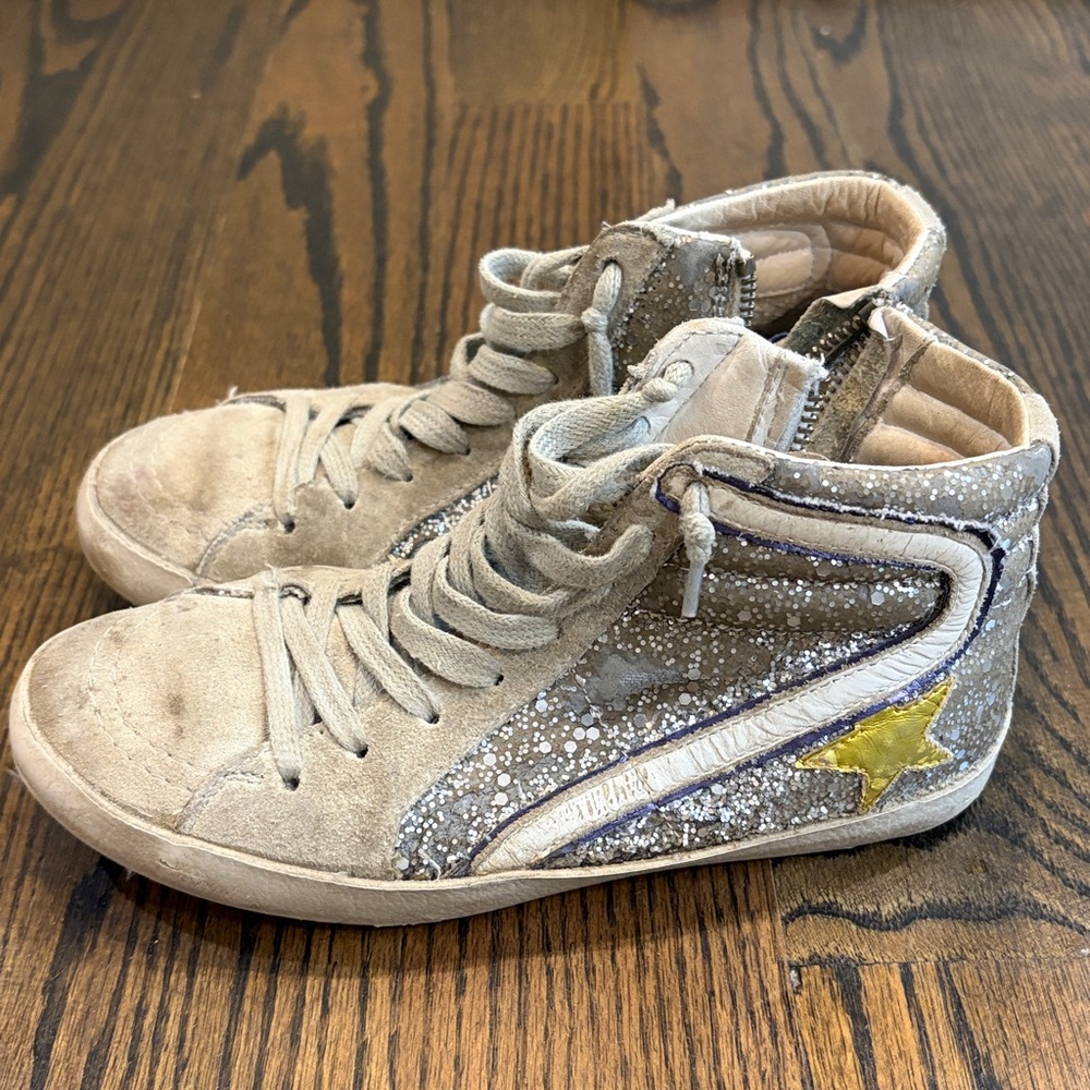 Golden Goose sparkle High-Top Sneakers size 33 eu / 2 us